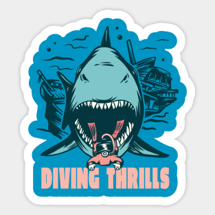 Diving Thrills Sticker